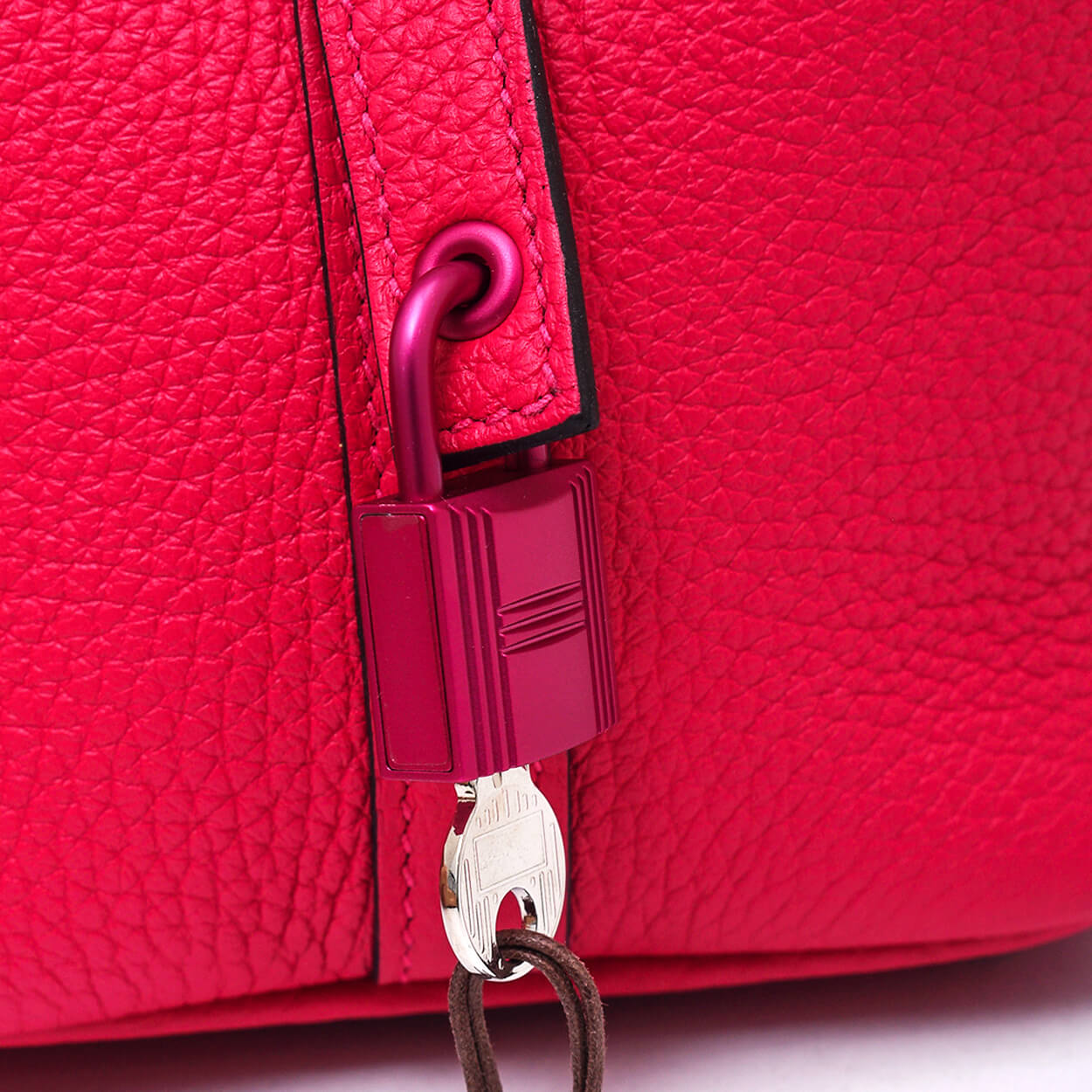 Hermès -  Rose Mexico Clemence Leather SO PINK Hardware Picotin 18